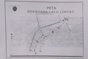 Peta Rekayasa Satu Jalur Pasar Tengah