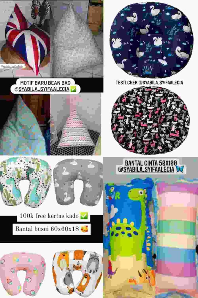 bantal bean bag, bantal triangle, bantal busui, bantal sofa, bantal cinta
