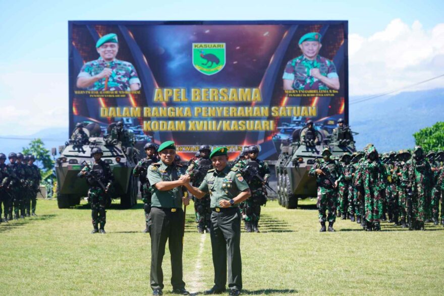 Apel Penyerahan Satuan Kodam Kasuari