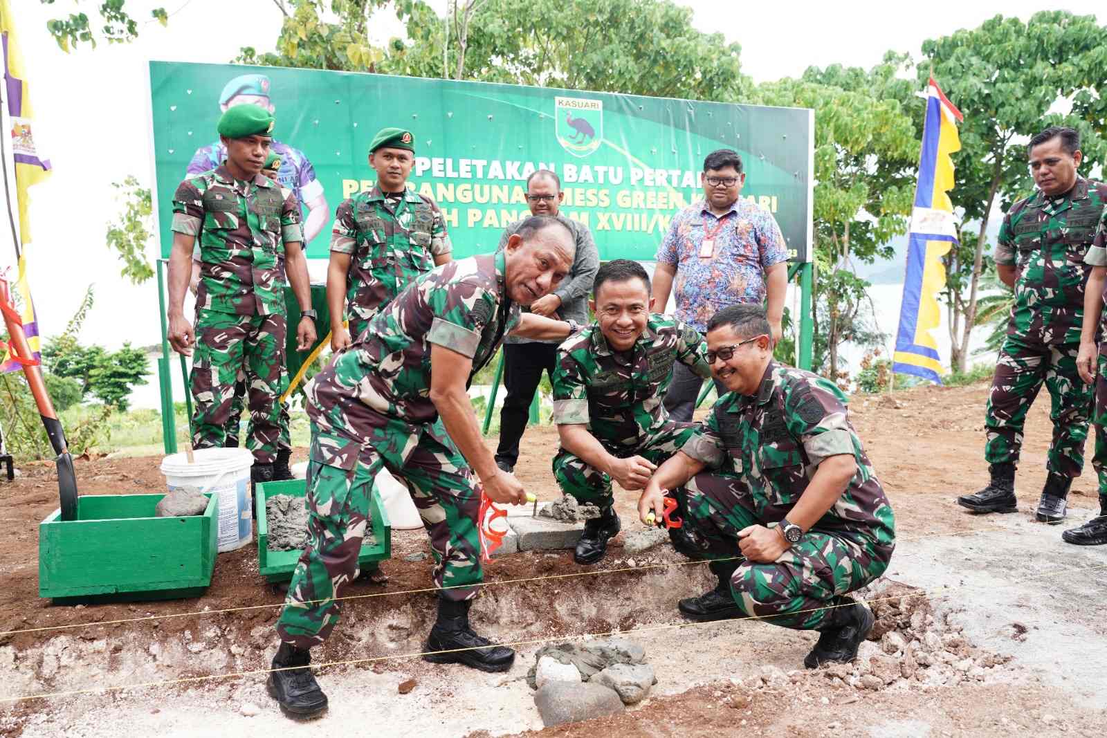 peletakan batu pertama mess green kasuari
