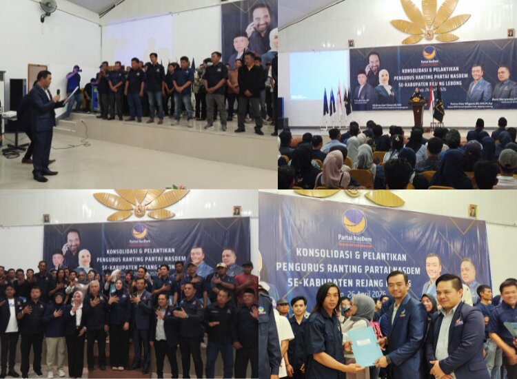 NasDem Rejang Lebong Lantik 156 Pengurus Ranting, Target Jadi Partai Pemenang