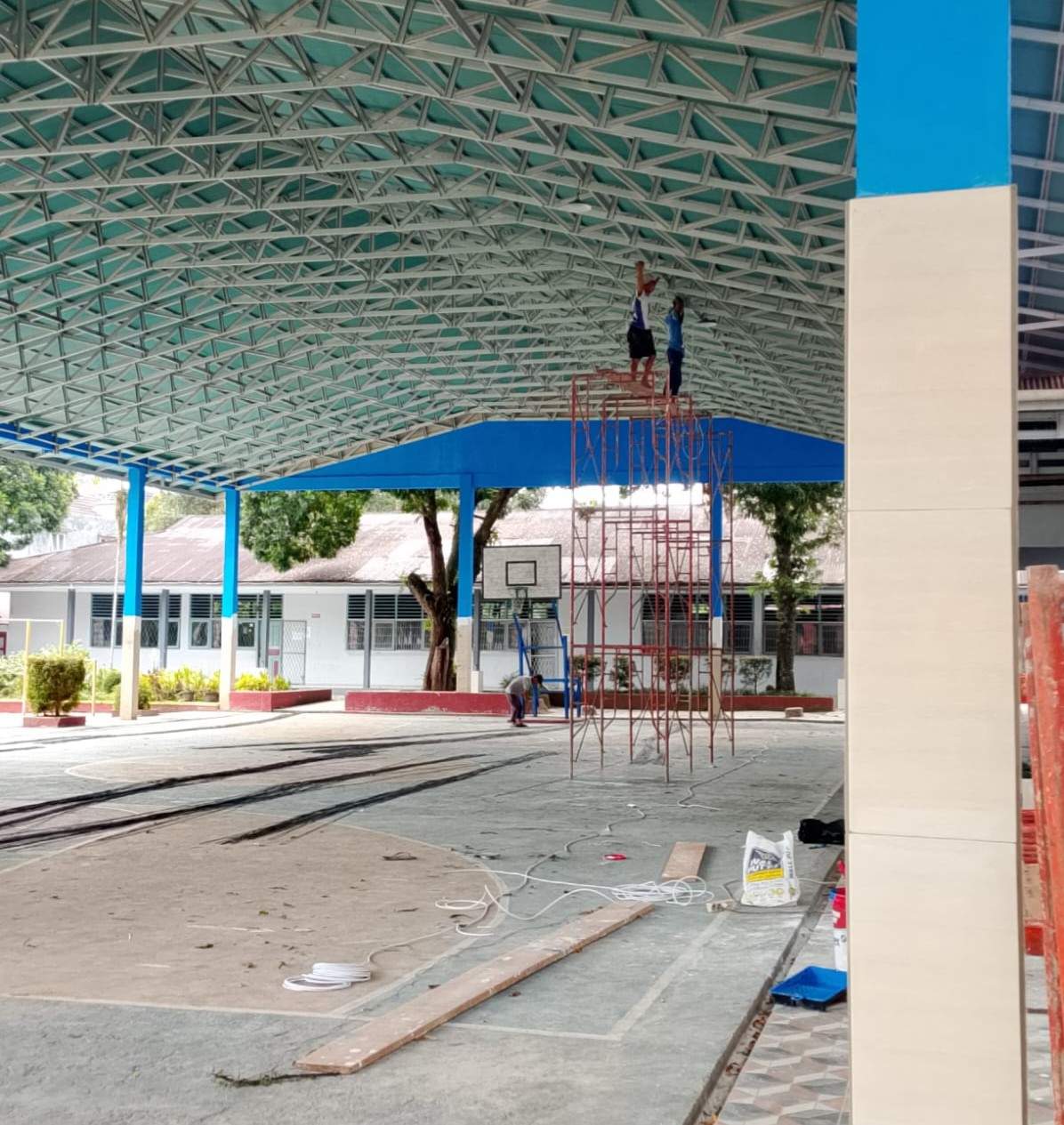 Kodim 0409 Rejang Lebong Sulap Lapangan Basket SMAN 1, Siswa Segera Nikmati Fasilitas Baru